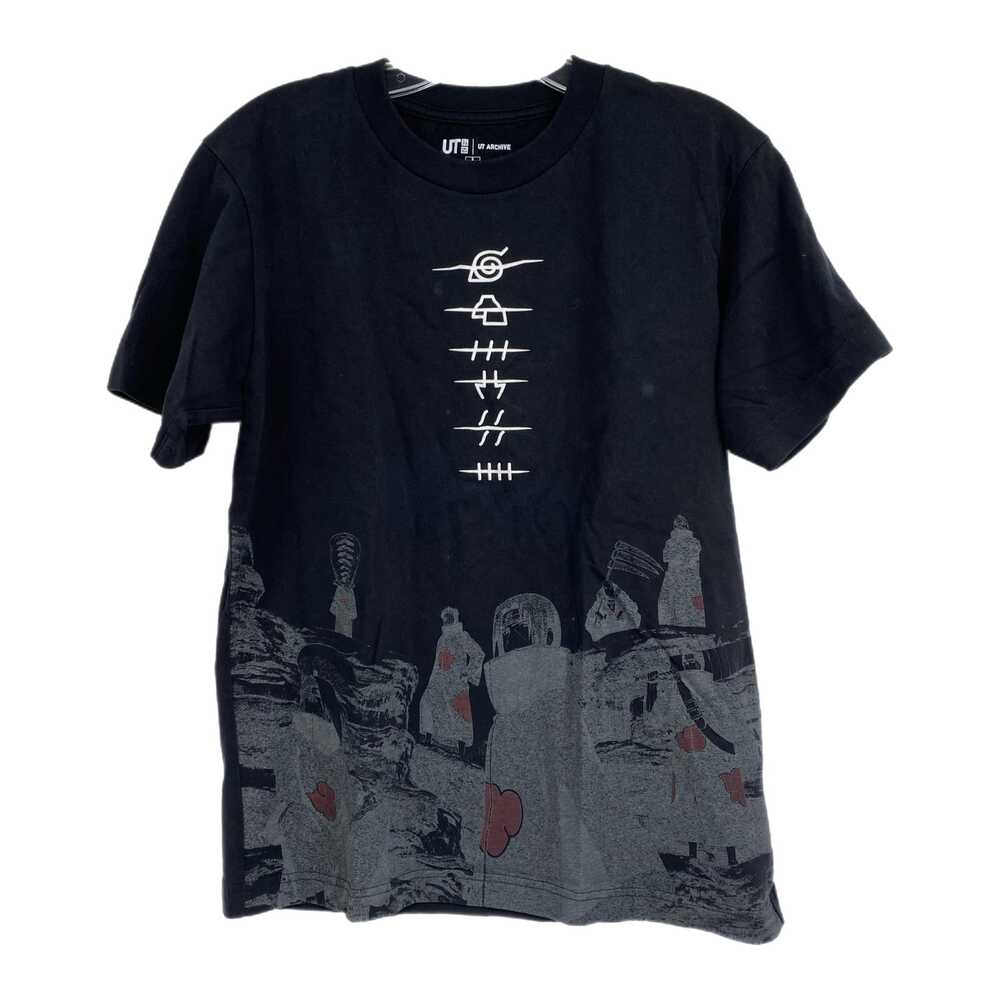 Uniqlo Black Naruto Shippuden Graphic Tee | Men's Short Sleeve T-Shirt